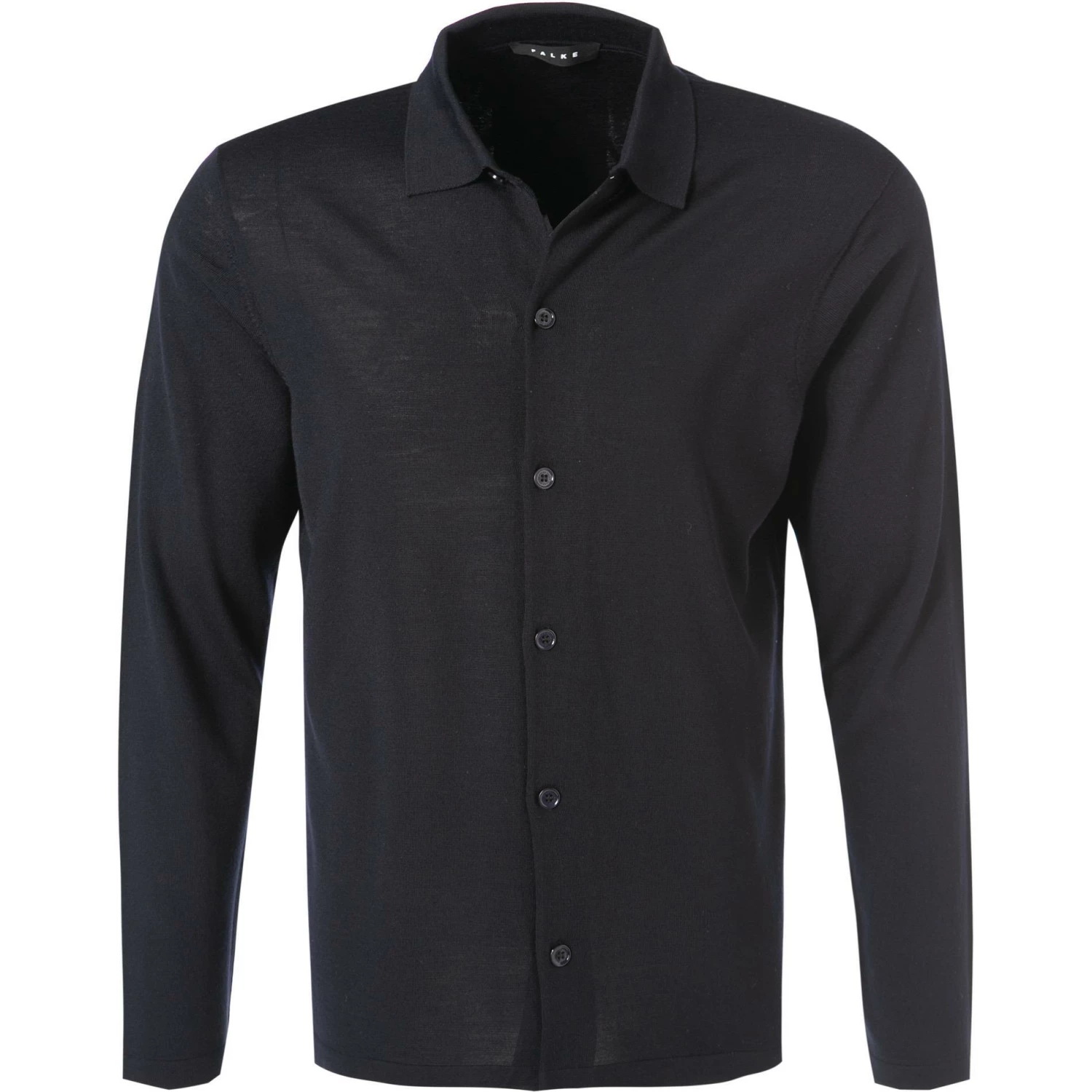 Falke Pullover Polokragen 60091/6437 Cardigan, Wolle waschbar, Nachtblau 3 Falke Pullover Polokragen 60091/6437 Cardigan, Wolle waschbar, Nachtblau