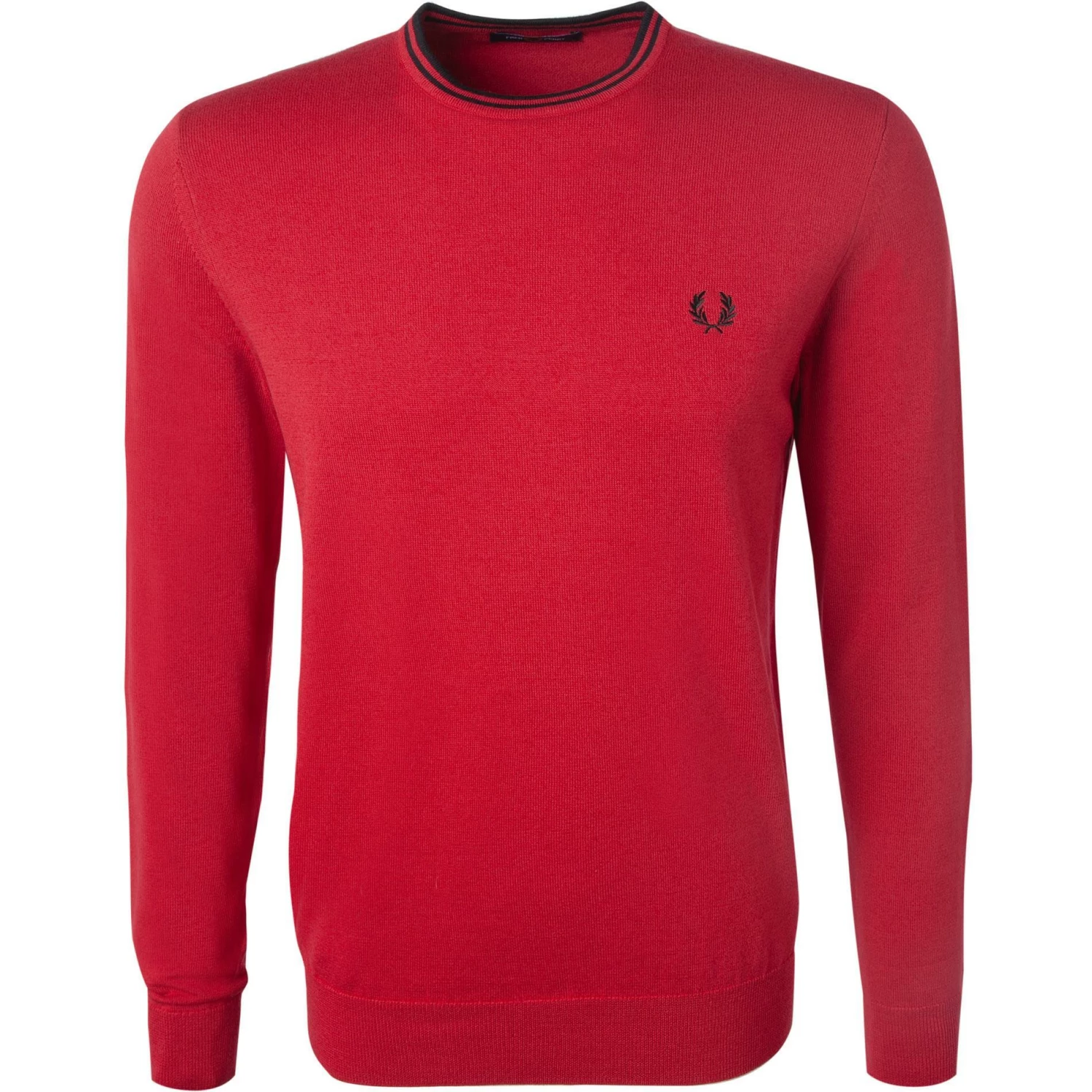 Fred Perry Pullover K9601/M46 Wolle-Baumwolle, Kirschrot, Rot 3 Fred Perry Pullover K9601/M46 Wolle-Baumwolle, Kirschrot, Rot