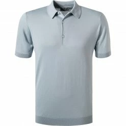John Smedley Polo-Shirt Adrian/coast blue Pullover, Standard Fit, Baumwolle, Hellblau