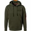 ALPHA INDUSTRIES Red Stripe Hoodie 178314/257 Baumwolle, Dunkelgrün 2 ALPHA INDUSTRIES Red Stripe Hoodie 178314/257 Baumwolle, Dunkelgrün -striangebote 366948 master