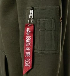 ALPHA INDUSTRIES Red Stripe Hoodie 178314/257 Baumwolle, Dunkelgrün 13 ALPHA INDUSTRIES Red Stripe Hoodie 178314/257 Baumwolle, Dunkelgrün -striangebote 366948 norm4