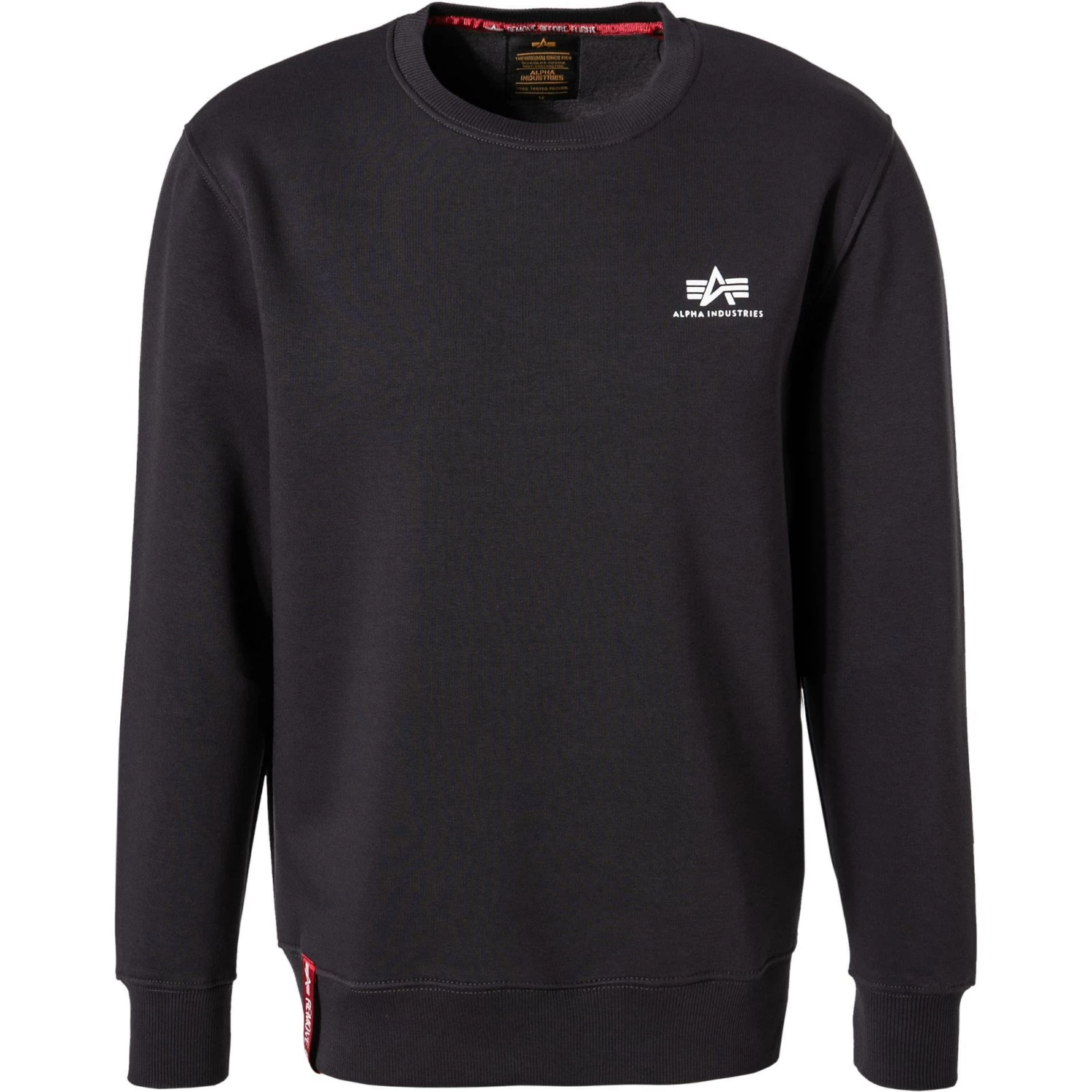 ALPHA INDUSTRIES Sweater Small Logo 188307/466 Sweatshirt, Baumwolle, Dunkelgrau 3 ALPHA INDUSTRIES Sweater Small Logo 188307/466 Sweatshirt, Baumwolle, Dunkelgrau