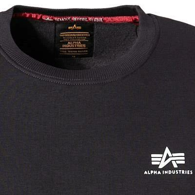 ALPHA INDUSTRIES Sweater Small Logo 188307/466 Sweatshirt, Baumwolle, Dunkelgrau 5 ALPHA INDUSTRIES Sweater Small Logo 188307/466 Sweatshirt, Baumwolle, Dunkelgrau – Bild 3
