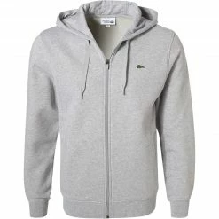 LACOSTE Sweatjacke SH1551/9YA Baumwolle, Silbergrau meliert, Silber