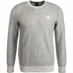 striangebote 19 BOSS Pullover Kadiff 50452459/272 Baumwolle, Grau meliert, Beige-grau