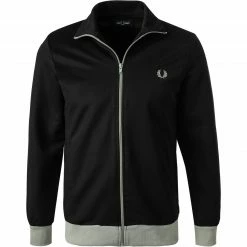 Fred Perry Trainingsjacke J1543/102 Baumwolle, Schwarz
