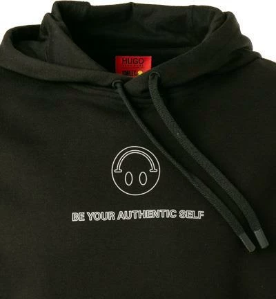HUGO Hoodie Deatles 50454111/001 Baumwolle, Schwarz 5 HUGO Hoodie Deatles 50454111/001 Baumwolle, Schwarz – Bild 3