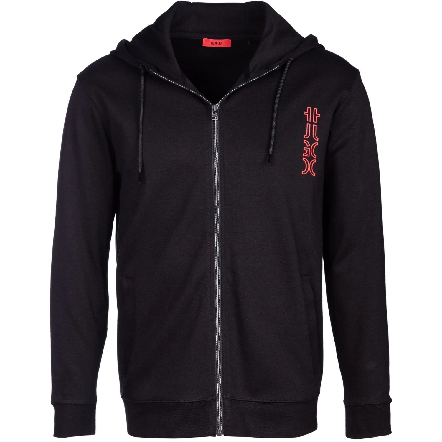 HUGO Sweatjacke Deerio 50456839/002 Baumwolle, Schwarz, Black 3 HUGO Sweatjacke Deerio 50456839/002 Baumwolle, Schwarz, Black