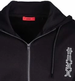 HUGO Sweatjacke Deerio 50456839/001 Baumwolle, Schwarz -striangebote 370375 norm2