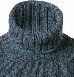 Gran Sasso Rolli 10182/25701/799 Rollkragenpullover, Schurwolle, Dunkelblau meliert, Dunkelblau -striangebote 371496 norm2