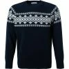 Gran Sasso Pullover 13125/22608/598 Schurwolle, Dunkelblau gemustert, Dunkelblau -striangebote 371522 master