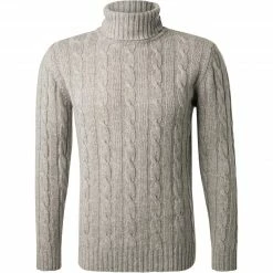 DANIELE FIESOLI Pullover 0076/11 Rollkragenpullover, Merinowolle extrafein, Aschgrau meliert, Aschgrau