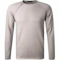 DANIELE FIESOLI Pullover 0011/16 Merinowolle extrafein, Hellgrau meliert, Hellgrau