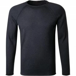 DANIELE FIESOLI Pullover 0011/24 Merinowolle extrafein, Nachtblau meliert, Nachtblau