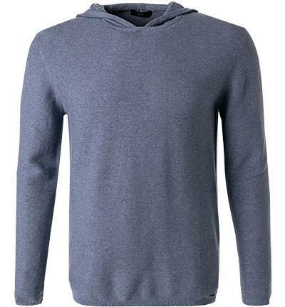 CINQUE Pullover Ciole 6007-7502/64 Kapuzenpullover, Baumwolle, Blau meliert, Blau 4 CINQUE Pullover Ciole 6007-7502/64 Kapuzenpullover, Baumwolle, Blau meliert, Blau – Bild 2