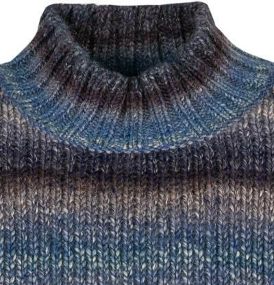 Pierre Cardin Pullover 55702/000/12565/3000 Stehkragenpullover, Schurwolle, Blau gestreift, Marine 5 Pierre Cardin Pullover 55702/000/12565/3000 Stehkragenpullover, Schurwolle, Blau gestreift, Marine – Bild 3