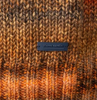 Pierre Cardin Pullover 55702/000/12565/4680 Stehkragenpullover, Schurwolle, Orange-braun gestreift, Dunkelorange-braun 6 Pierre Cardin Pullover 55702/000/12565/4680 Stehkragenpullover, Schurwolle, Orange-braun gestreift, Dunkelorange-braun – Bild 4