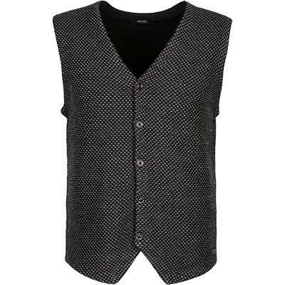 Pierre Cardin Strickweste 55437/000/12544/2000 Schurwolle, Schwarz meliert, Schwarz 4 Pierre Cardin Strickweste 55437/000/12544/2000 Schurwolle, Schwarz meliert, Schwarz – Bild 2