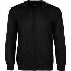 JOOP! Strickjacke Davis 30027912/001 Merinowolle, Schwarz