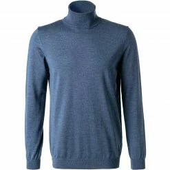 JOOP! Pullover Donte 30027910/421 Rollkragenpullover, Merinowolle extrafein, Blau, Azurblau