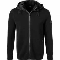 JOOP! Strickjacke Hughes 30027925/001 Modern Fit, Baumwolle, Schwarz