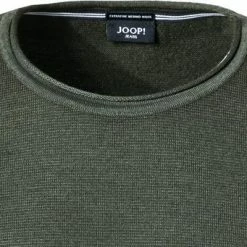 JOOP! Pullover Lelio 30028386/302 Modern Fit, Merinowolle extrafein, Moosgrün meliert, Moosgrün -striangebote 372831 norm2