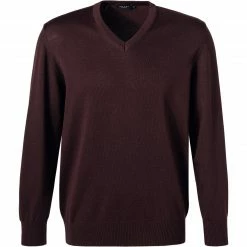 Maerz V-Pullover 490400/466 Merinowolle, Dunkelbordeaux