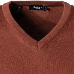 Maerz V-Pullover 490400/470 Merinowolle, Braun, Orangenbraun -striangebote 372924 norm2