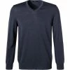 Maerz V-Pullover 470400/377 Modern Fit, Merinowolle, Dunkelblau