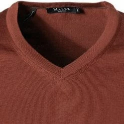 Maerz V-Pullover 470400/470 Modern Fit, Merinowolle, Braun , Orangenbraun -striangebote 372930 norm2