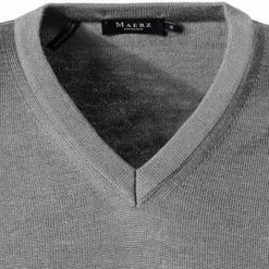 Maerz V-Pullover 470400/544 Modern Fit, Merinowolle, Hellgrau meliert, Hellgrau -striangebote 372931 norm2
