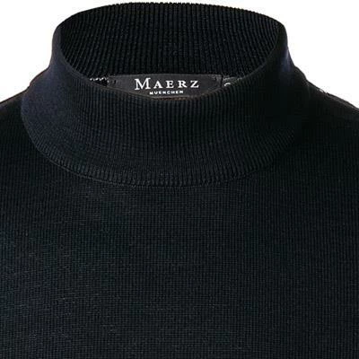Maerz Pullover 470300/399 Stehkragenpullover, Merinowolle, Marine 5 Maerz Pullover 470300/399 Stehkragenpullover, Merinowolle, Marine – Bild 3