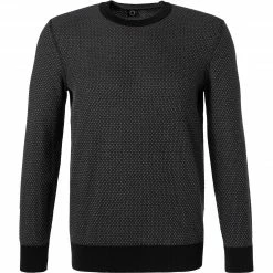 BOSS Pullover Kapoko 50454933/001 Baumwolle, Schwarz meliert, Schwarz