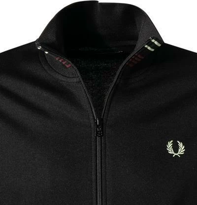 Fred Perry Trainingsjacke J1556/102 Baumwolle, Schwarz 5 Fred Perry Trainingsjacke J1556/102 Baumwolle, Schwarz – Bild 3