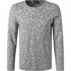 Strellson Pullover Conrad 30028041/031 Regular Fit, Baumwolle, Hellgrau-wollweiß meliert, Hellgrau