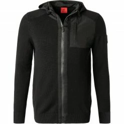 Strellson Strickjacke Albany 30028922/001 Regular Fit, Baumwolle, Schwarz