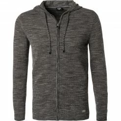 JOOP! Strickjacke Renzino 30029252/001 Baumwolle, Dunkelgrau meliert, Dunkelgrau