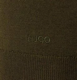 HUGO Pullover San Gottardo 50455990/304 Troyer, Schurwolle, Dunkelolive -striangebote 373298 norm3