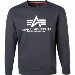 ALPHA INDUSTRIES Sweatshirt Basic 178302/02 Baumwolle, Navy