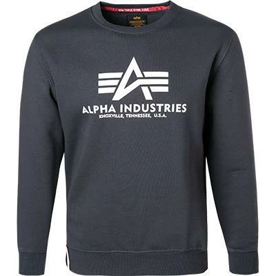 ALPHA INDUSTRIES Sweatshirt Basic 178302/02 Baumwolle, Navy 4 ALPHA INDUSTRIES Sweatshirt Basic 178302/02 Baumwolle, Navy – Bild 2