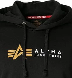 ALPHA INDUSTRIES Hoodie Alpha Label 118331/03 Baumwolle, Schwarz 10 ALPHA INDUSTRIES Hoodie Alpha Label 118331/03 Baumwolle, Schwarz -striangebote 373424 norm2