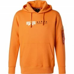ALPHA INDUSTRIES Hoodie Alpha Label 118331/429 Baumwolle, Orange