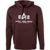 ALPHA INDUSTRIES Hoodie Basic 178312/21 Baumwolle, Rotbraun, Deep maroon
