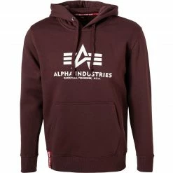 ALPHA INDUSTRIES Hoodie Basic 178312/21 Baumwolle, Rotbraun, Deep maroon