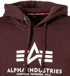 ALPHA INDUSTRIES Hoodie Basic 178312/21 Baumwolle, Rotbraun, Deep maroon -striangebote 373430 norm2