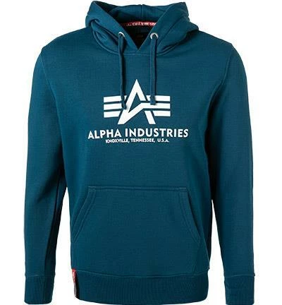ALPHA INDUSTRIES Hoodie Basic 178312/579 Baumwolle, Navy, Naval blue 4 ALPHA INDUSTRIES Hoodie Basic 178312/579 Baumwolle, Navy, Naval blue – Bild 2