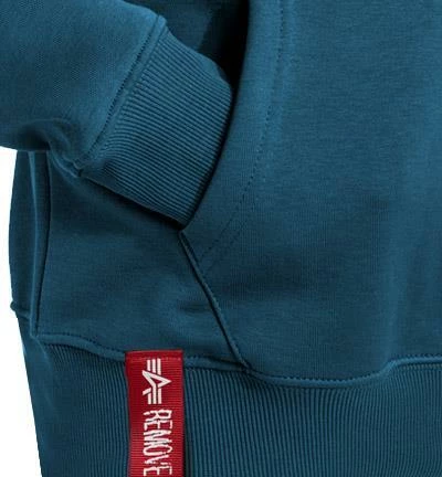ALPHA INDUSTRIES Hoodie Basic 178312/579 Baumwolle, Navy, Naval blue 6 ALPHA INDUSTRIES Hoodie Basic 178312/579 Baumwolle, Navy, Naval blue – Bild 4