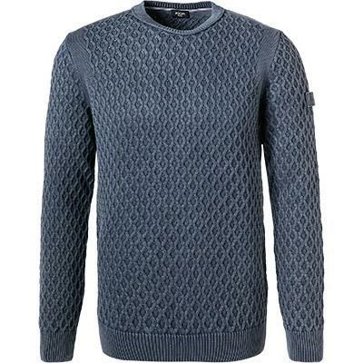 JOOP! Pullover Hilbert 30029738/421 Modern Fit, Baumwolle, Blau meliert, Blau 4 JOOP! Pullover Hilbert 30029738/421 Modern Fit, Baumwolle, Blau meliert, Blau – Bild 2