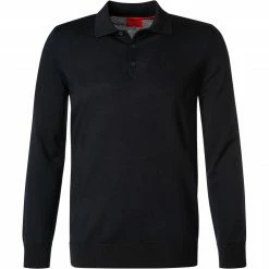 HUGO Pullover San Pepe 50456240/001 Schurwolle, Schwarz