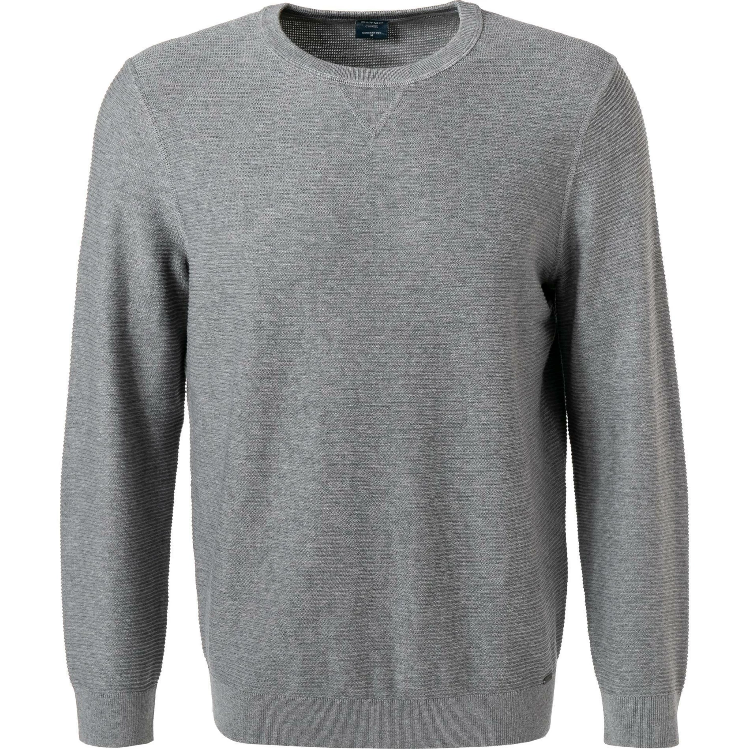 OLYMP Casual Modern Fit Pullover 5301/85/62 Baumwolle, Grau meliert, Grau 3 OLYMP Casual Modern Fit Pullover 5301/85/62 Baumwolle, Grau meliert, Grau